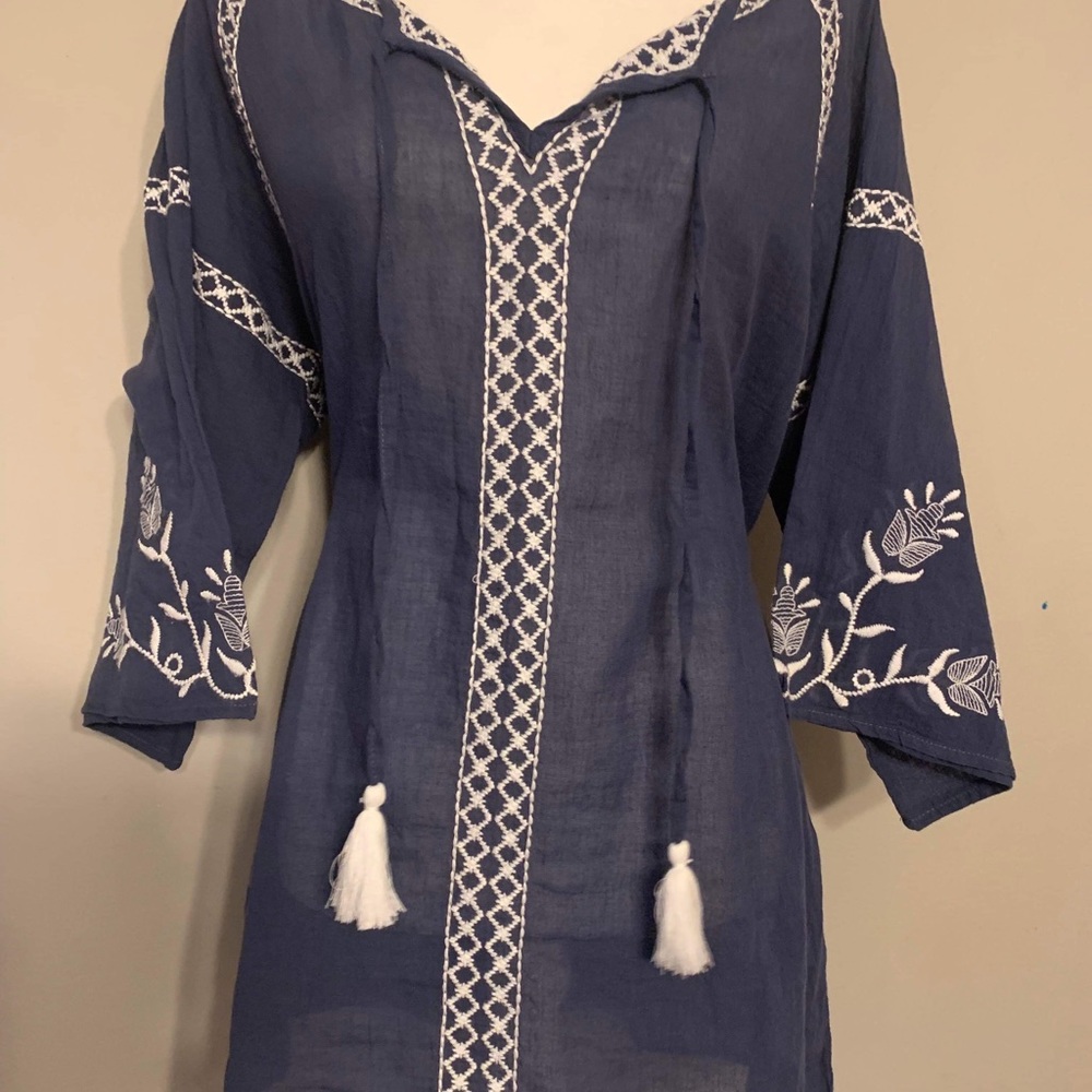 Cross tree Lane linen style tunic size large